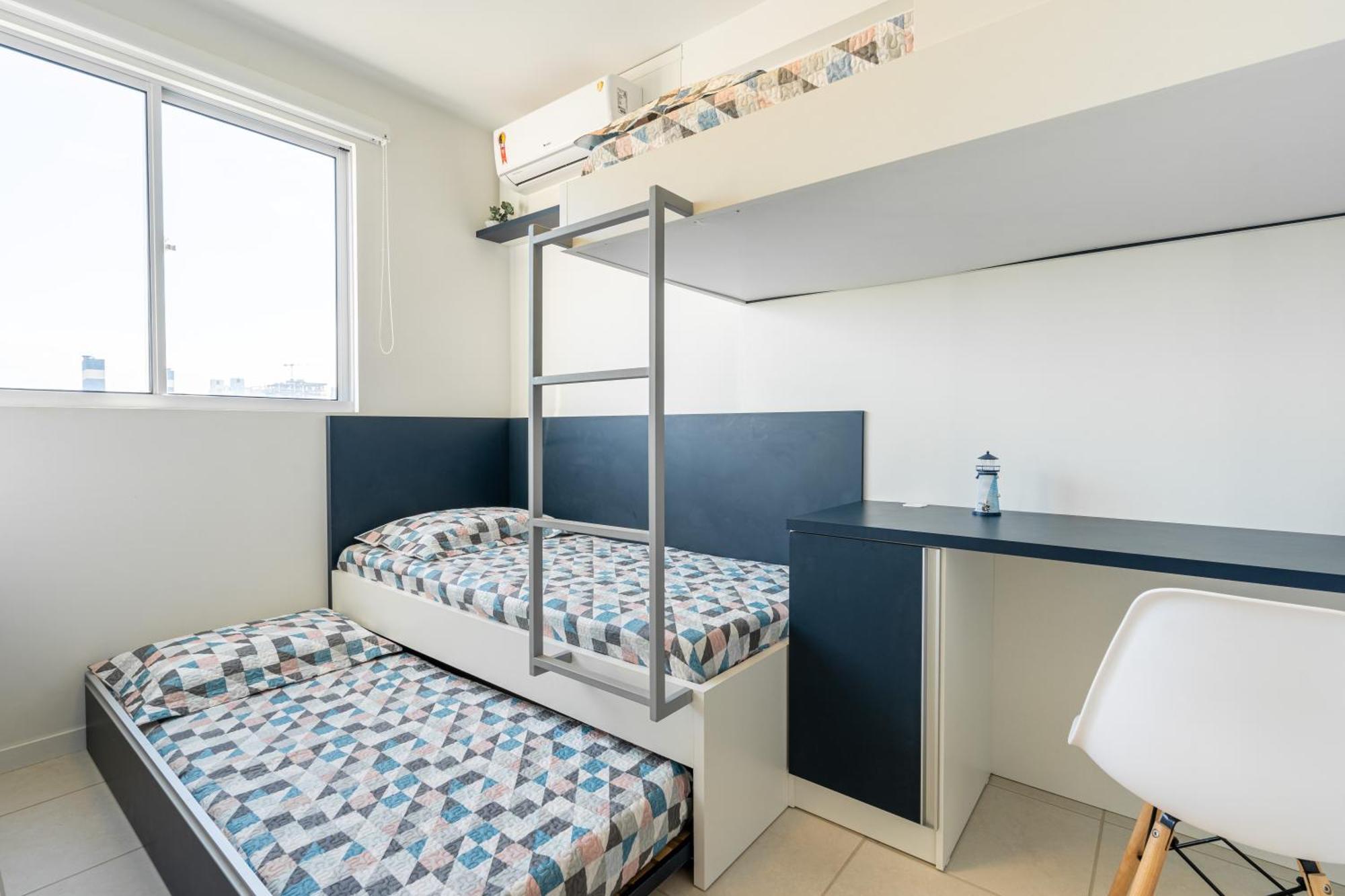 Apartamentos Completos A 15Min Beto Carreiro Com Wi-Fi Churrasqueira Em Condominio Com Piscina Portaria 24H Ideal Para Familia Piçarras Quarto foto